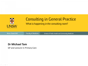 Consulting in General Practice (Lecture)